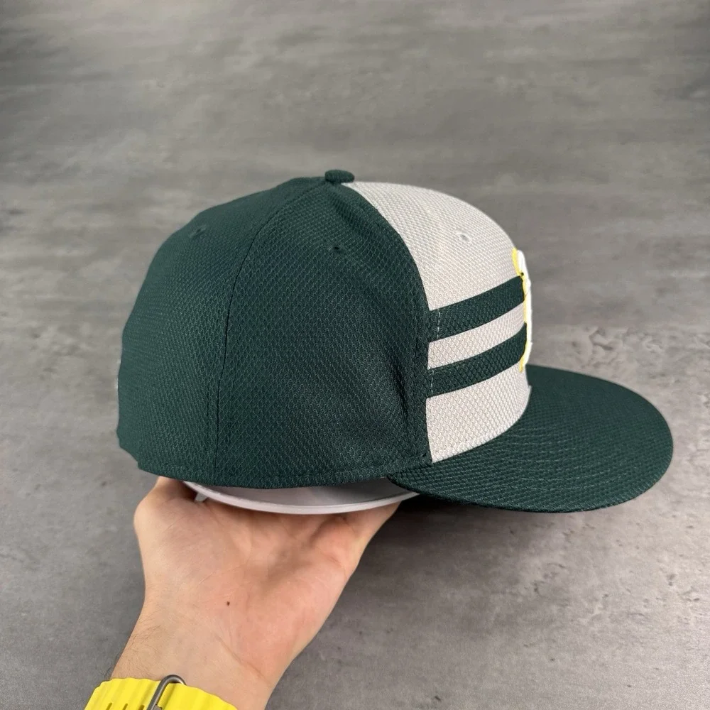 Oakland A's Athletics Hat New‎ Era Cap 7 7/8 Green Stripe 2015 All Star Patch